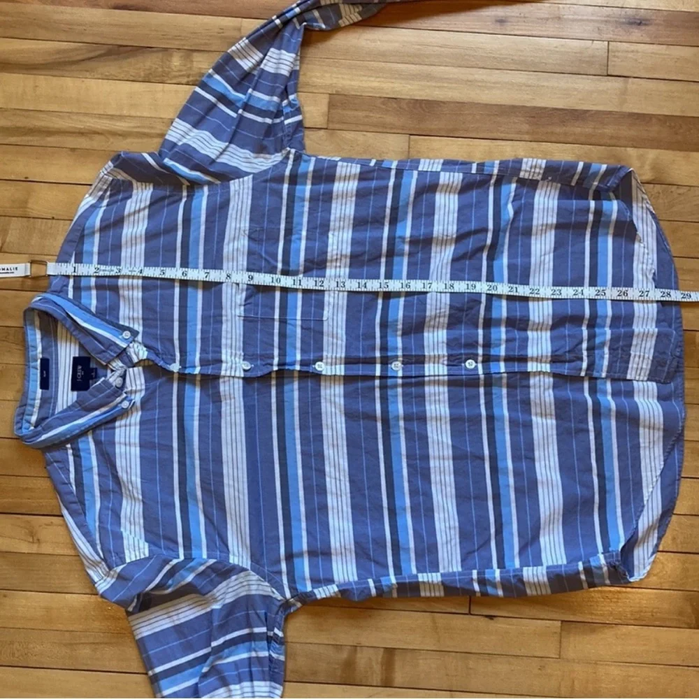 J. Crew Blue Striped Men's Shirt
